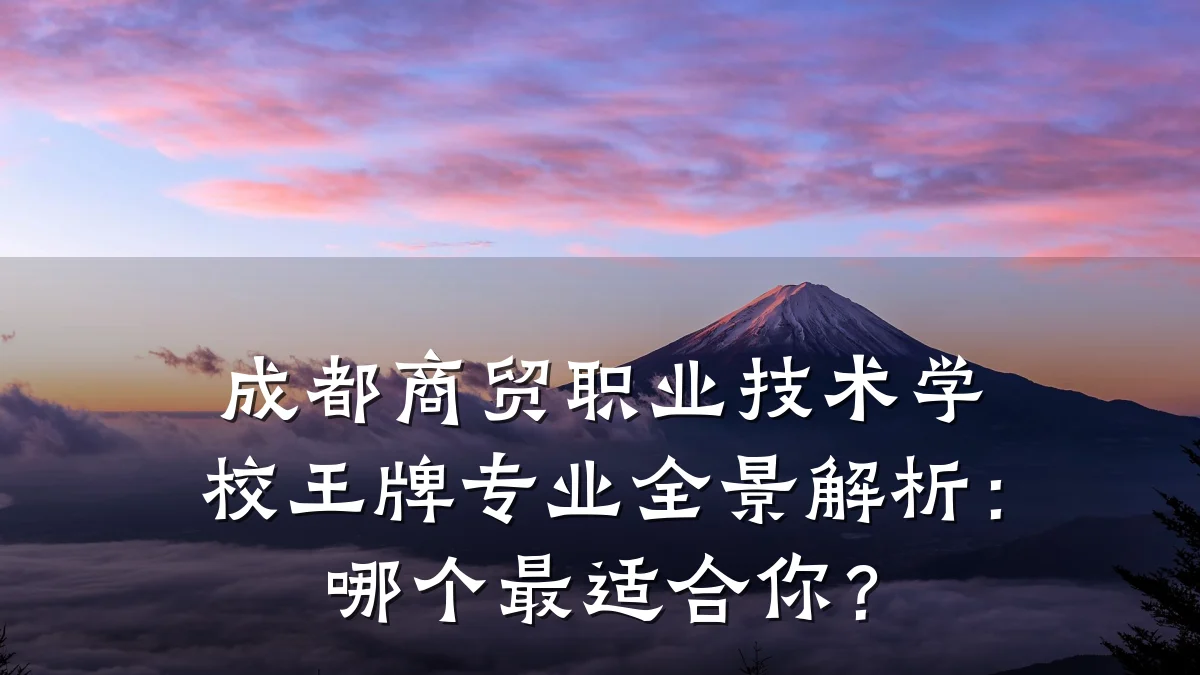 成都商贸职业技术学校王牌专业全景解析:哪个最适合你?