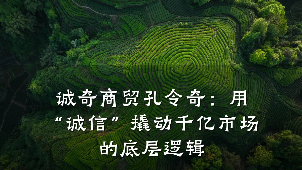 诚奇商贸孔令奇:用“诚信”撬动千亿市场的底层逻辑