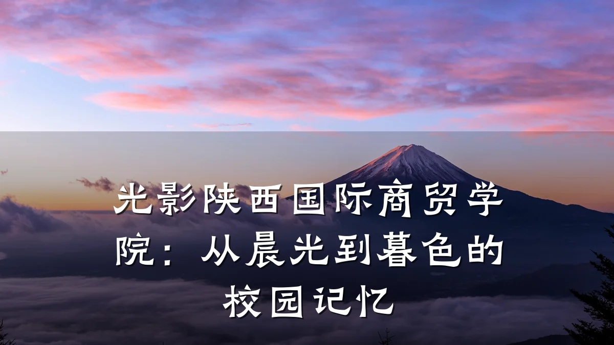 光影陕西国际商贸学院：从晨光到暮色的校园记忆