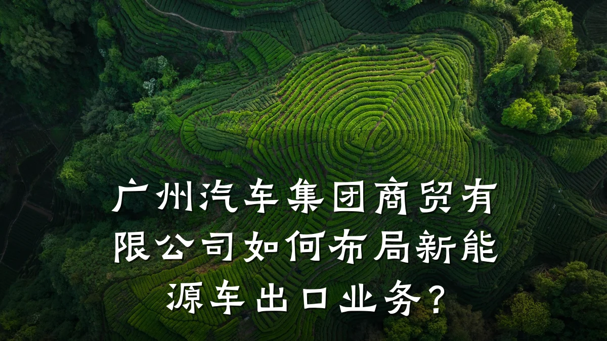 广州汽车集团商贸有限公司如何布局新能源车出口业务?