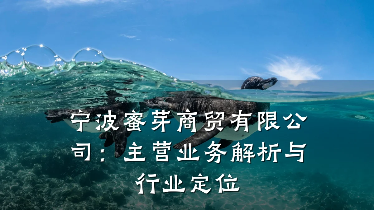 宁波蜜芽商贸有限公司:主营业务解析与行业定位