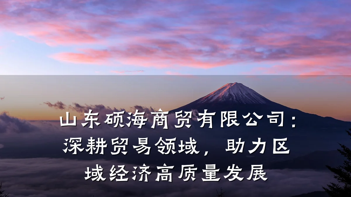 山东硕海商贸有限公司:深耕贸易领域,助力区域经济高质量发展