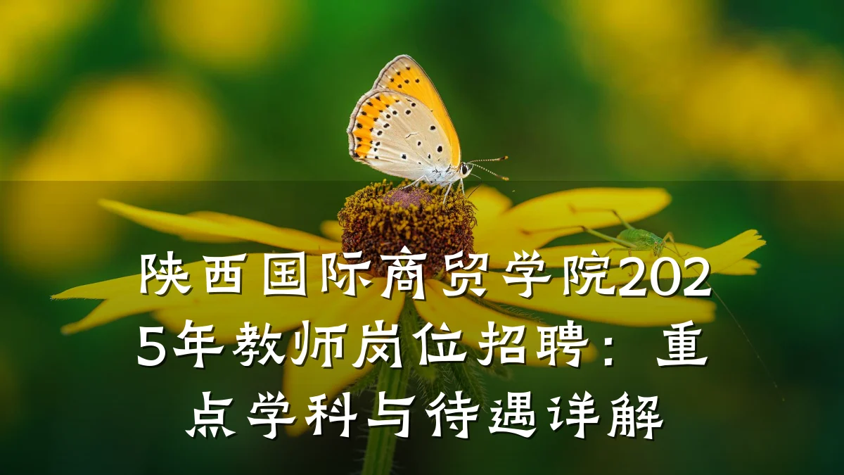 陕西国际商贸学院2025年教师岗位招聘：重点学科与待遇详解