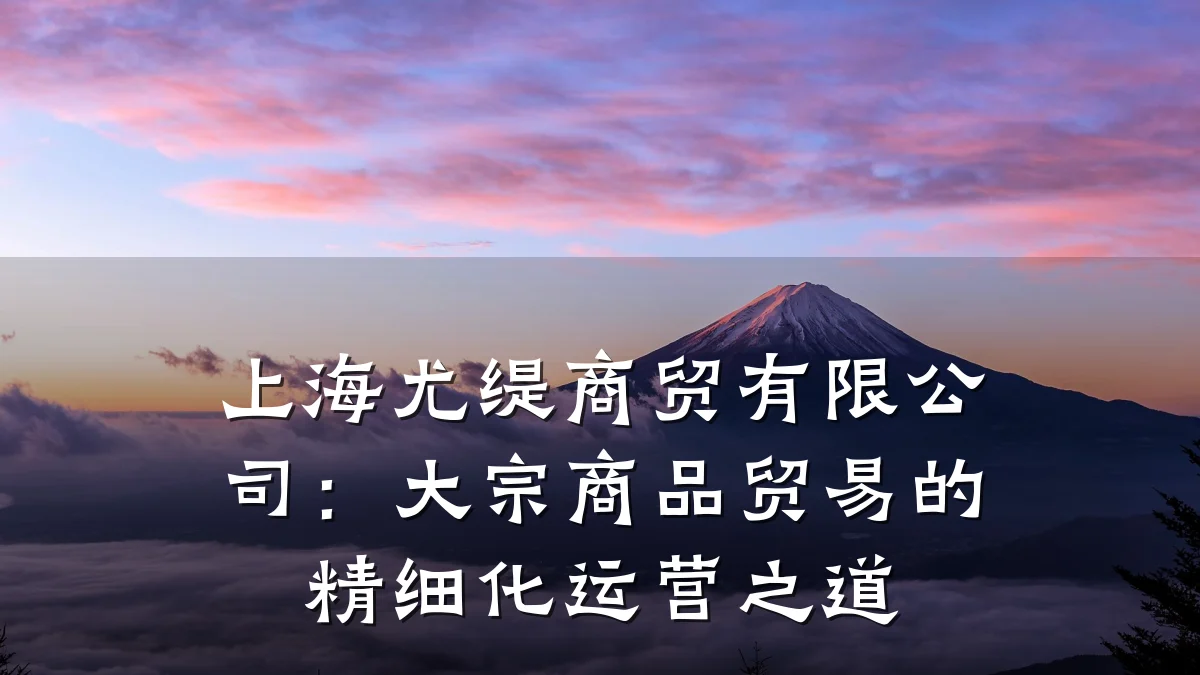 上海尤缇商贸有限公司:大宗商品贸易的精细化运营之道