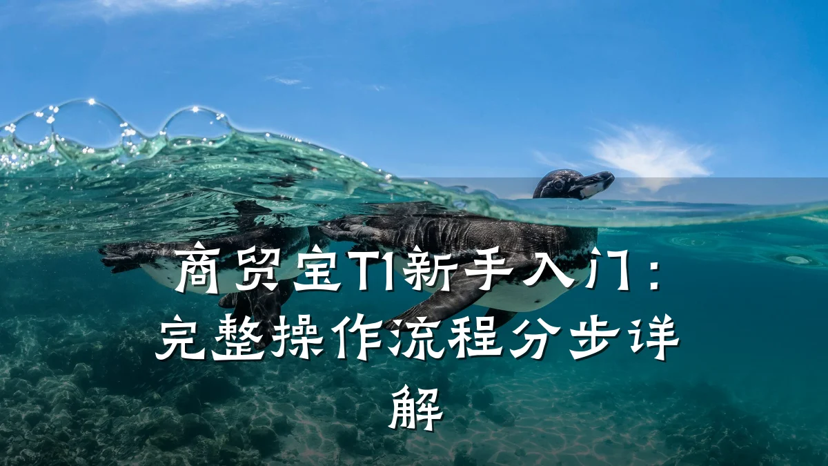 商贸宝T1新手入门:完整操作流程分步详解