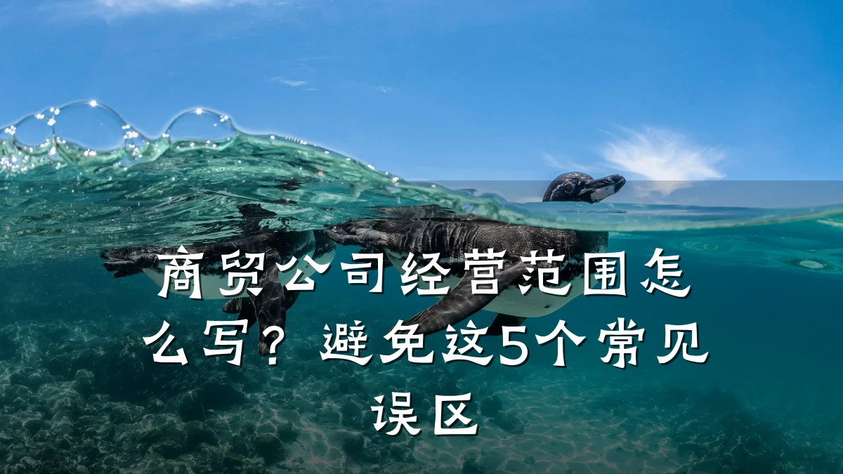 商贸公司经营范围怎么写？避免这5个常见误区