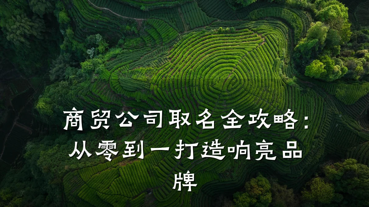 商贸公司取名全攻略:从零到一打造响亮品牌