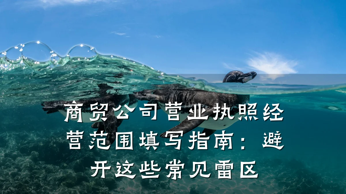 商贸公司营业执照经营范围填写指南:避开这些常见雷区