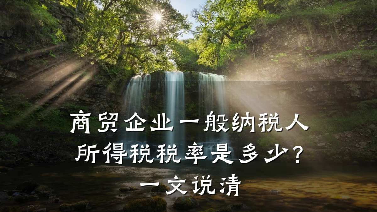 商贸企业一般纳税人所得税税率是多少?一文说清