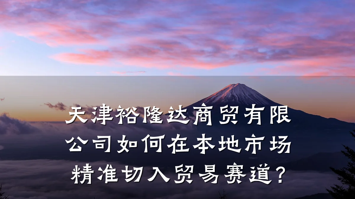 天津裕隆达商贸有限公司如何在本地市场精准切入贸易赛道?