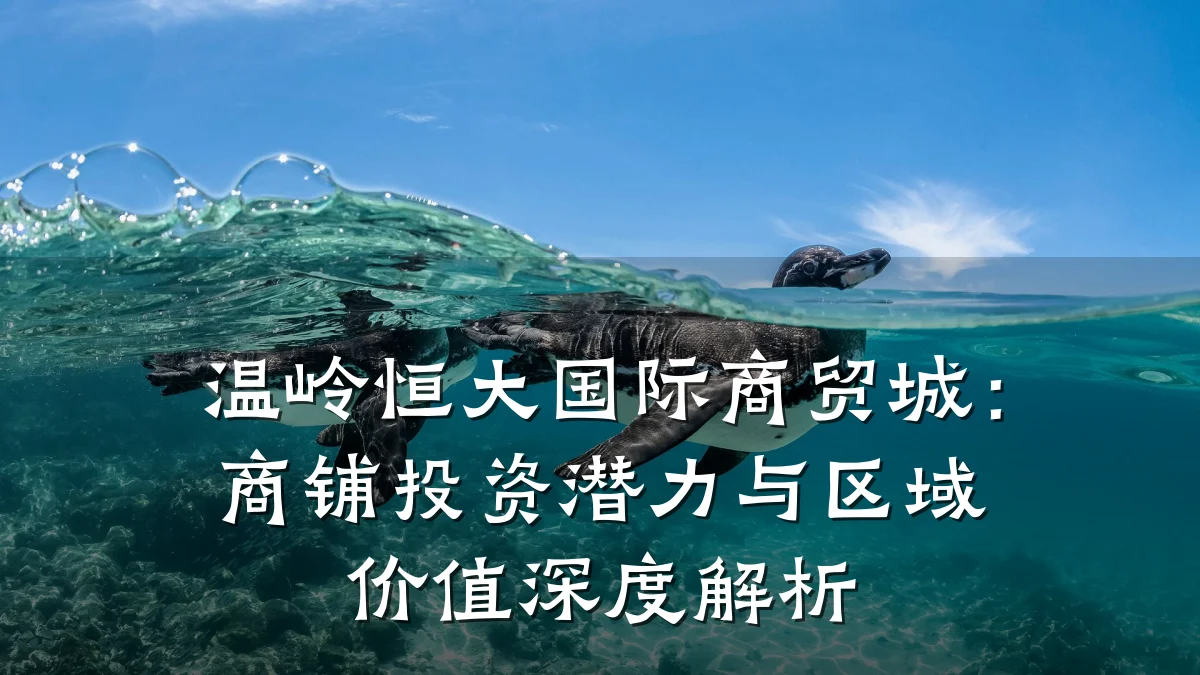 温岭恒大国际商贸城:商铺投资潜力与区域价值深度解析
