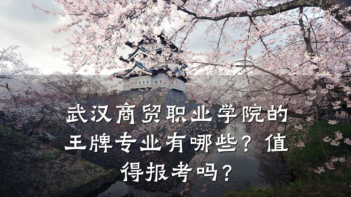 武汉商贸职业学院的王牌专业有哪些?值得报考吗?