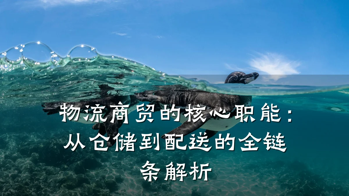 物流商贸的核心职能:从仓储到配送的全链条解析