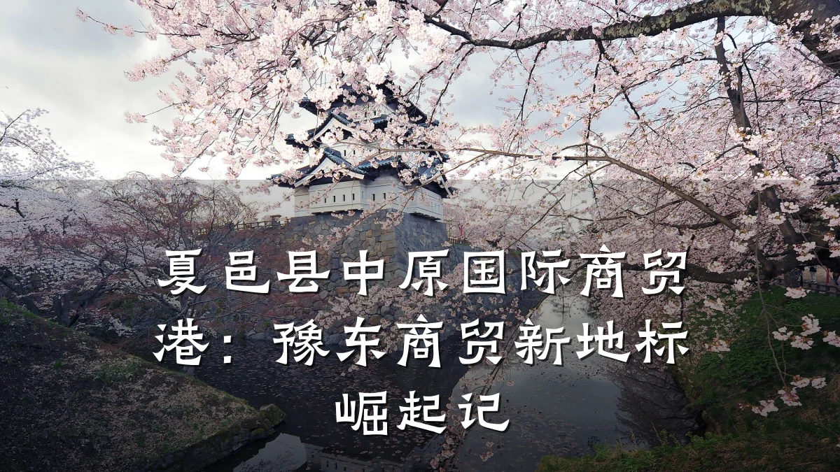 夏邑县中原国际商贸港：豫东商贸新地标崛起记