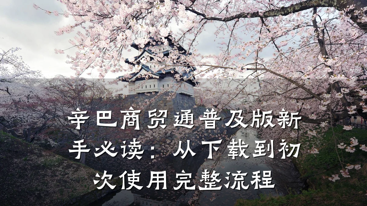 辛巴商贸通普及版新手必读:从下载到初次使用完整流程