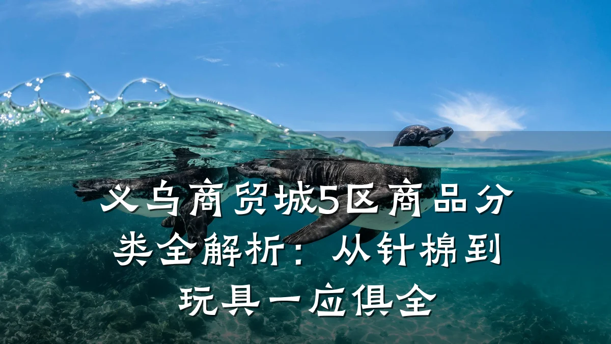 义乌商贸城5区商品分类全解析:从针棉到玩具一应俱全