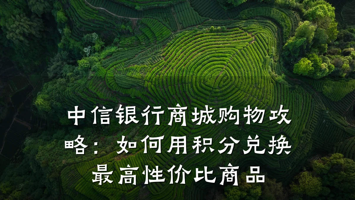 中信银行商城购物攻略：如何用积分兑换最高性价比商品