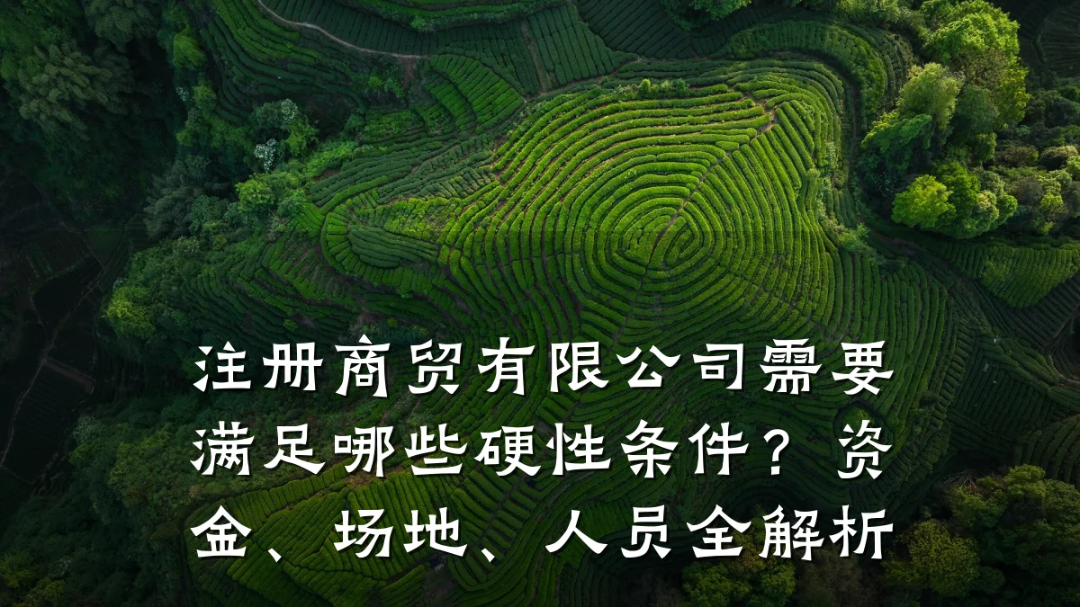 注册商贸有限公司需要满足哪些硬性条件？资金、场地、人员全解析