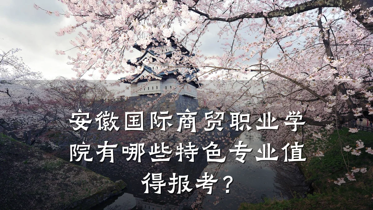 安徽国际商贸职业学院有哪些特色专业值得报考？