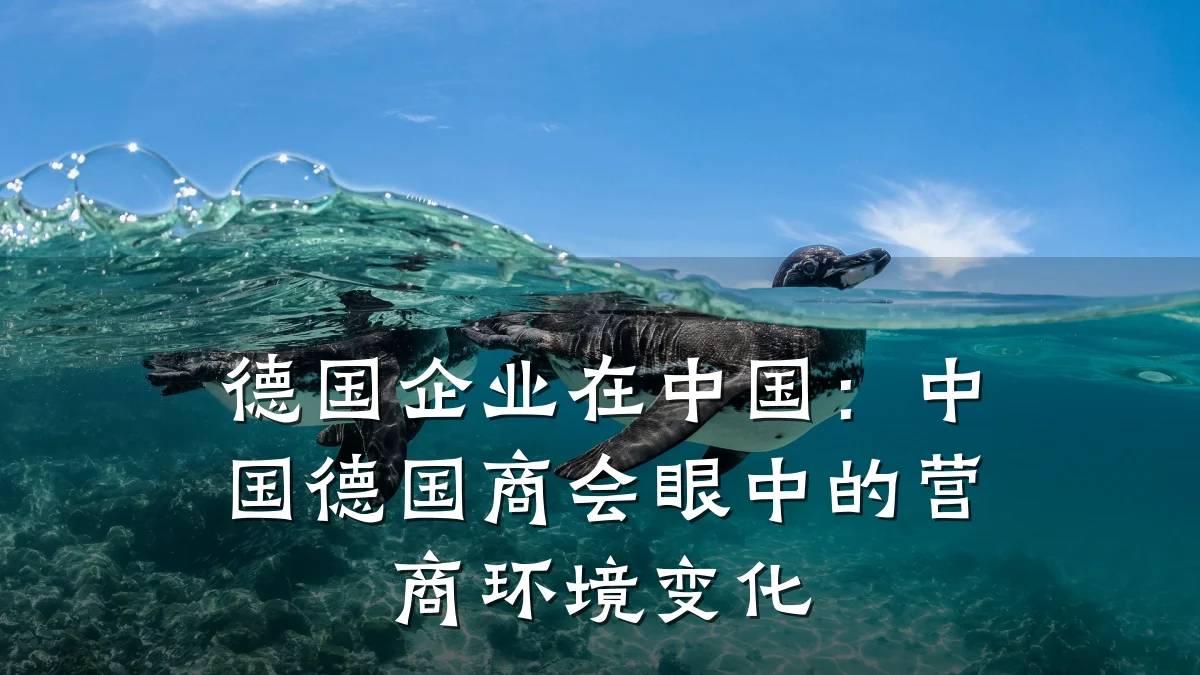 德国企业在中国:中国德国商会眼中的营商环境变化
