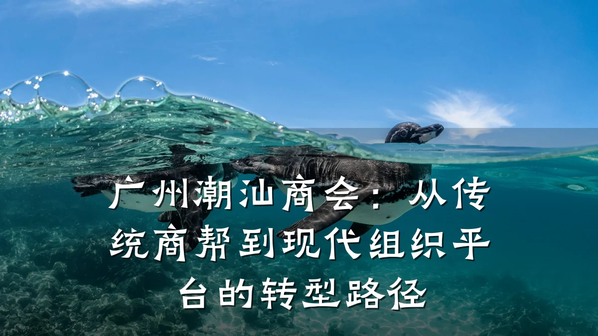 广州潮汕商会:从传统商帮到现代组织平台的转型路径