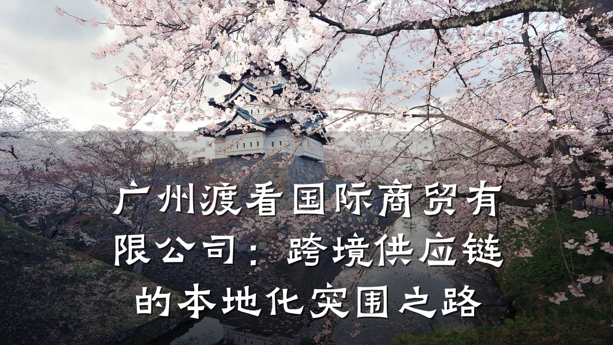 广州渡看国际商贸有限公司：跨境供应链的本地化突围之路
