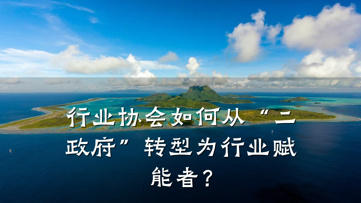 行业协会如何从“二政府”转型为行业赋能者？