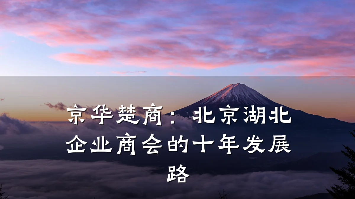 京华楚商:北京湖北企业商会的十年发展路
