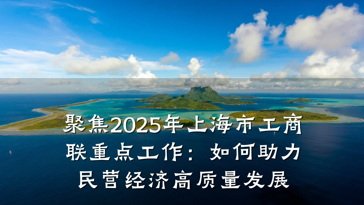 聚焦2025年上海市工商联重点工作：如何助力民营经济高质量发展