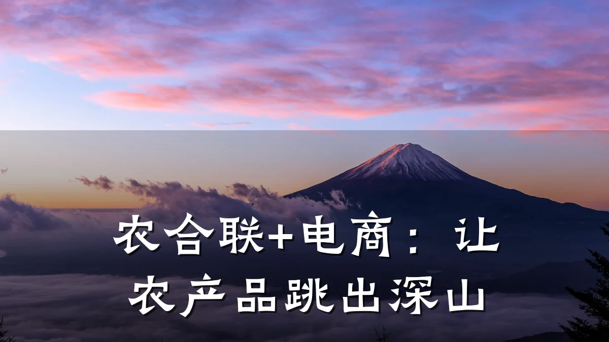 农合联+电商：让农产品跳出深山