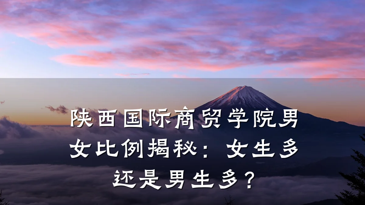 陕西国际商贸学院男女比例揭秘:女生多还是男生多?