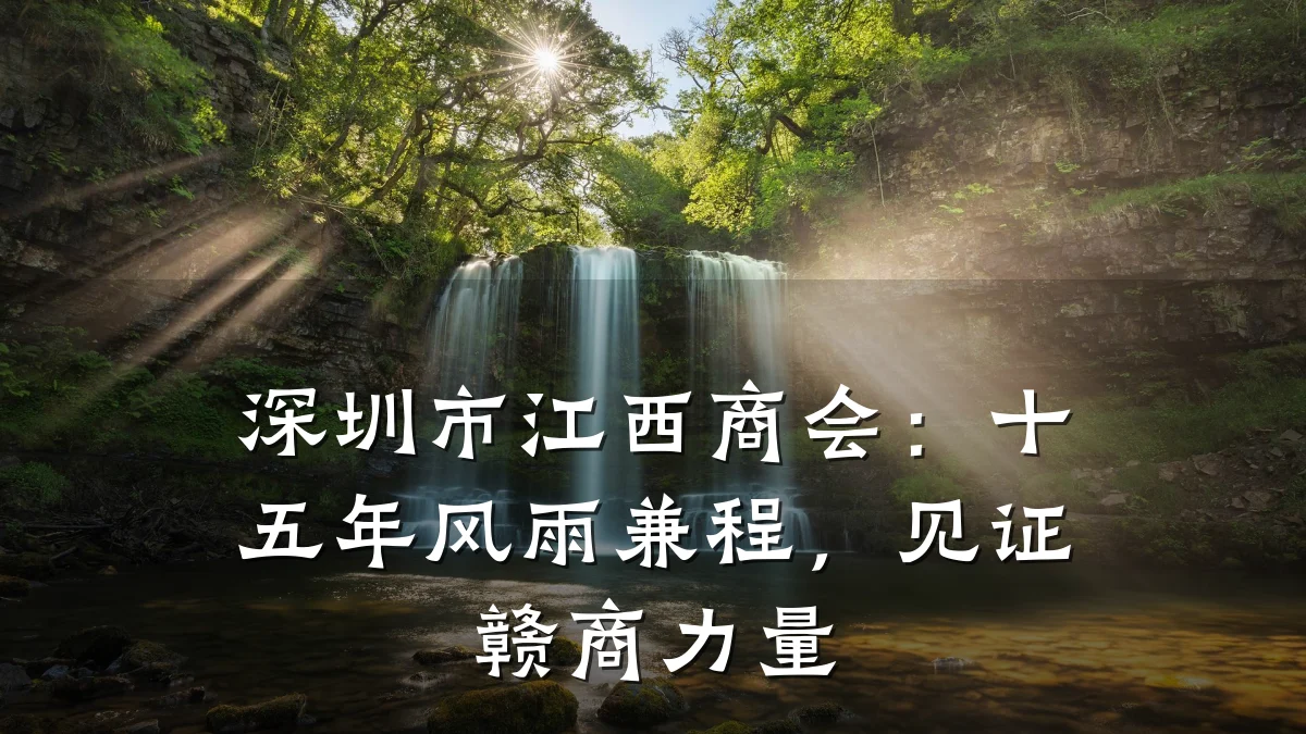 深圳市江西商会：十五年风雨兼程，见证赣商力量