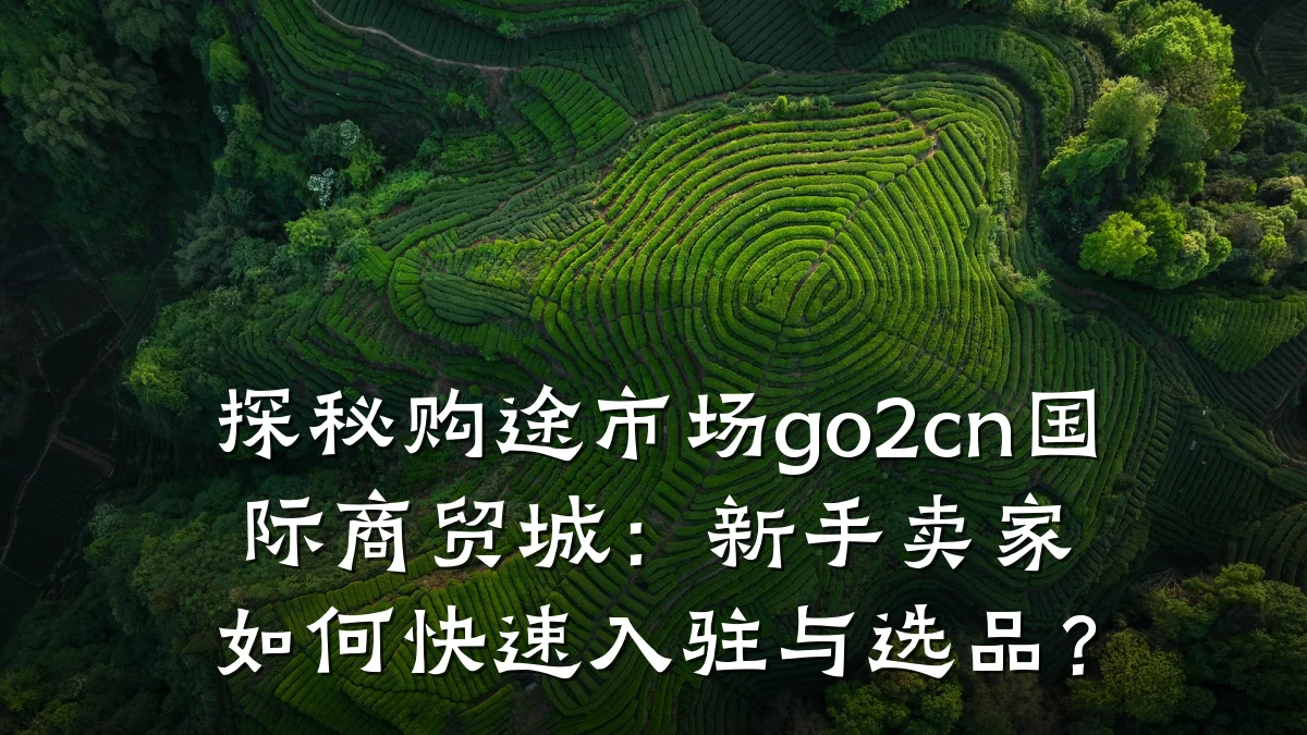 探秘购途市场go2cn国际商贸城:新手卖家如何快速入驻与选品?
