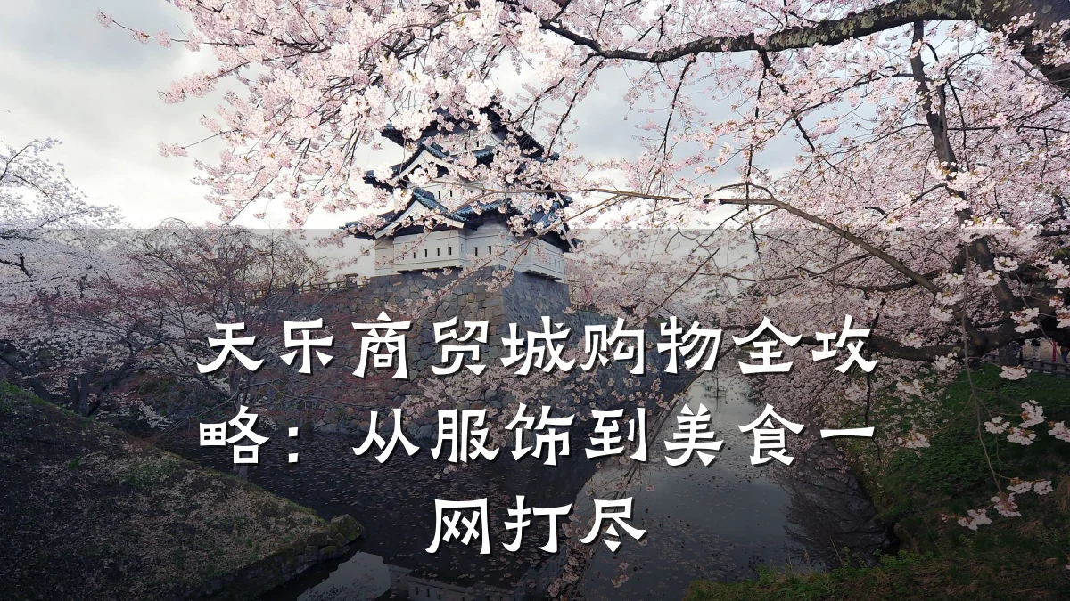 天乐商贸城购物全攻略:从服饰到美食一网打尽