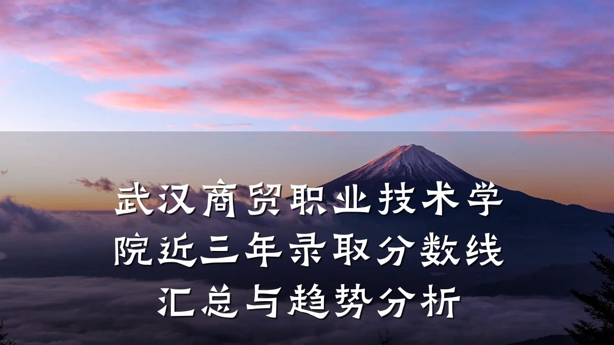 武汉商贸职业技术学院近三年录取分数线汇总与趋势分析