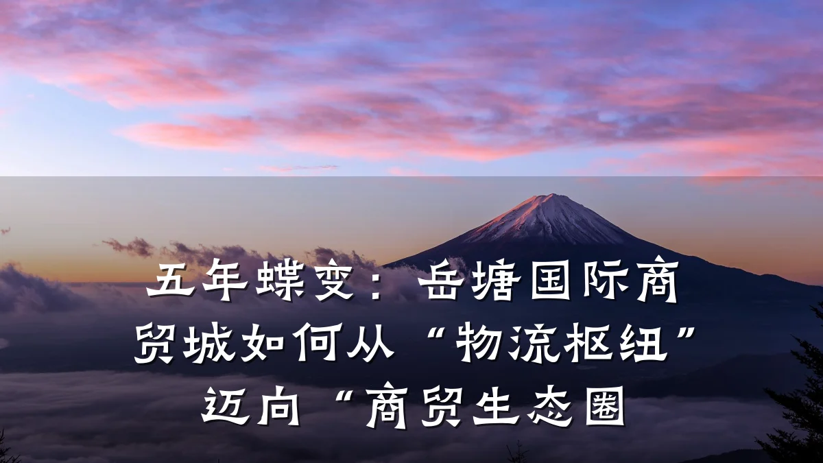 五年蝶变：岳塘国际商贸城如何从“物流枢纽”迈向“商贸生态圈