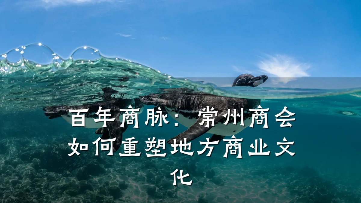 百年商脉：常州商会如何重塑地方商业文化