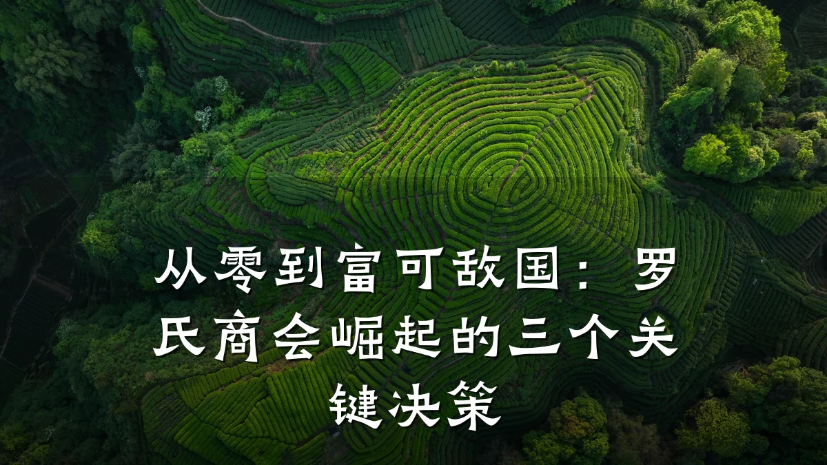 从零到富可敌国:罗氏商会崛起的三个关键决策