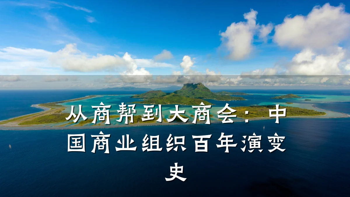 从商帮到大商会：中国商业组织百年演变史