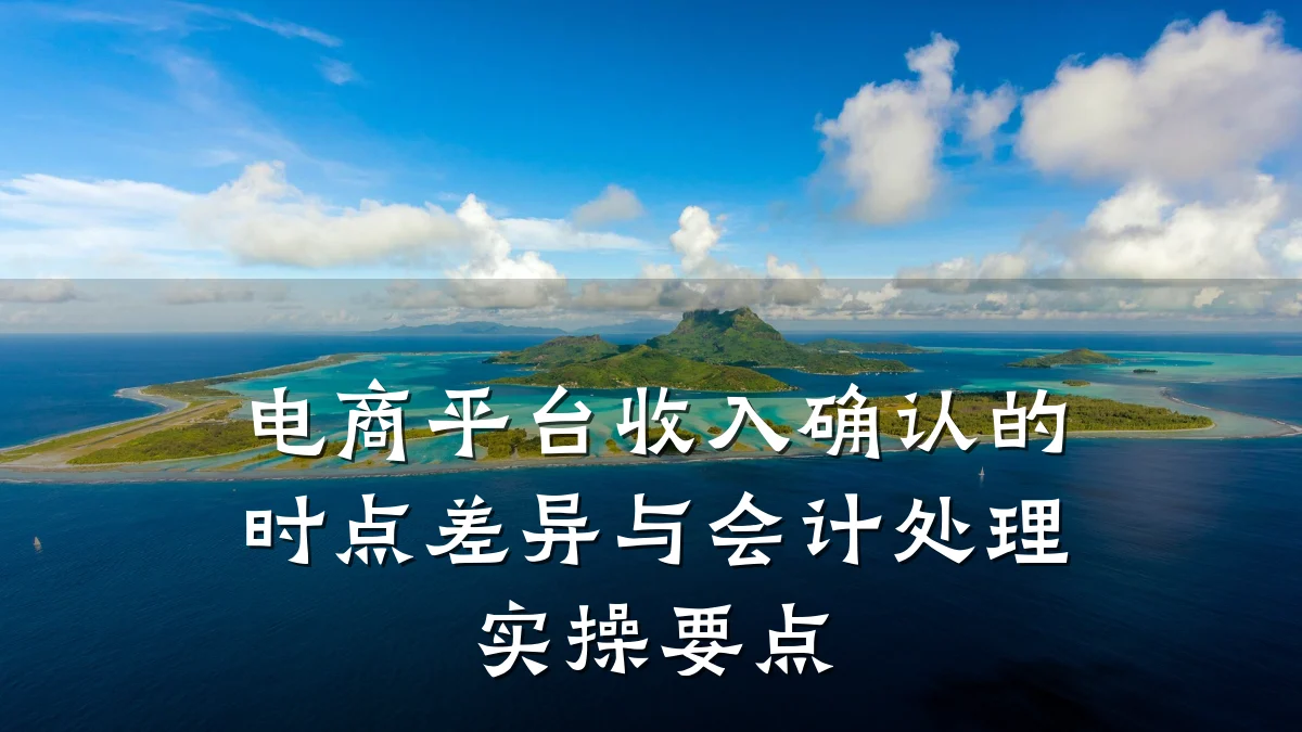 电商平台收入确认的时点差异与会计处理实操要点