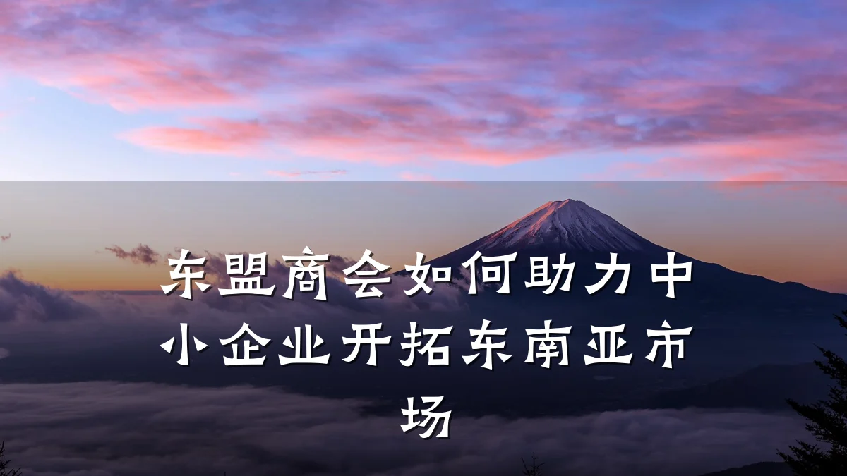 东盟商会如何助力中小企业开拓东南亚市场