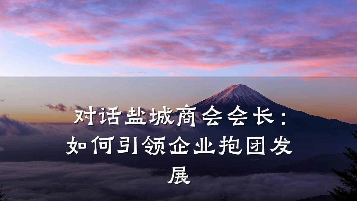 对话盐城商会会长：如何引领企业抱团发展