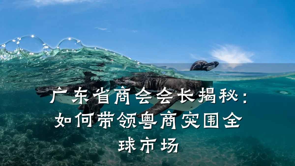 广东省商会会长揭秘:如何带领粤商突围全球市场