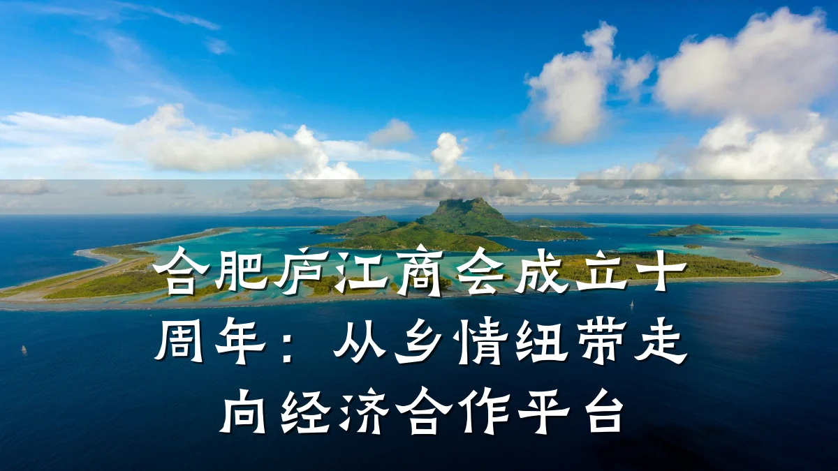 合肥庐江商会成立十周年:从乡情纽带走向经济合作平台