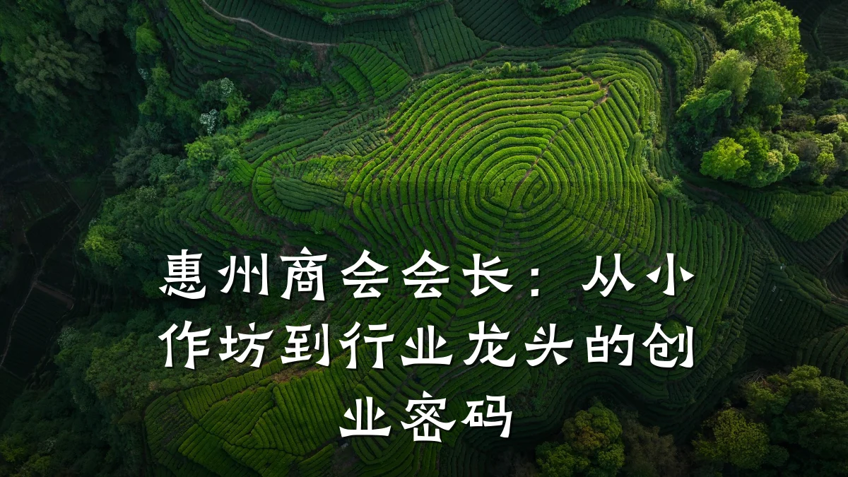 惠州商会会长:从小作坊到行业龙头的创业密码