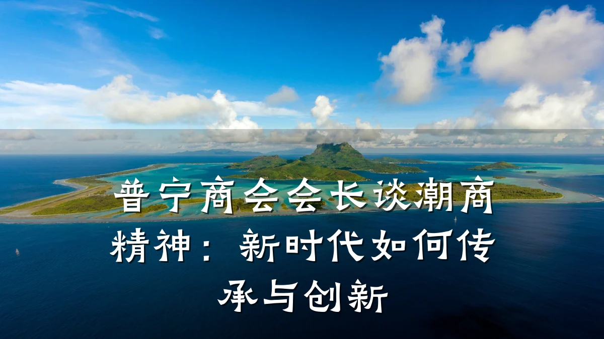 普宁商会会长谈潮商精神：新时代如何传承与创新