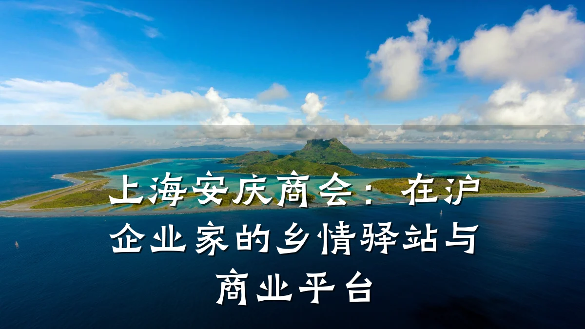 上海安庆商会：在沪企业家的乡情驿站与商业平台