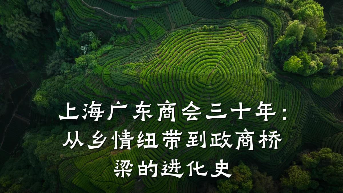 上海广东商会三十年：从乡情纽带到政商桥梁的进化史