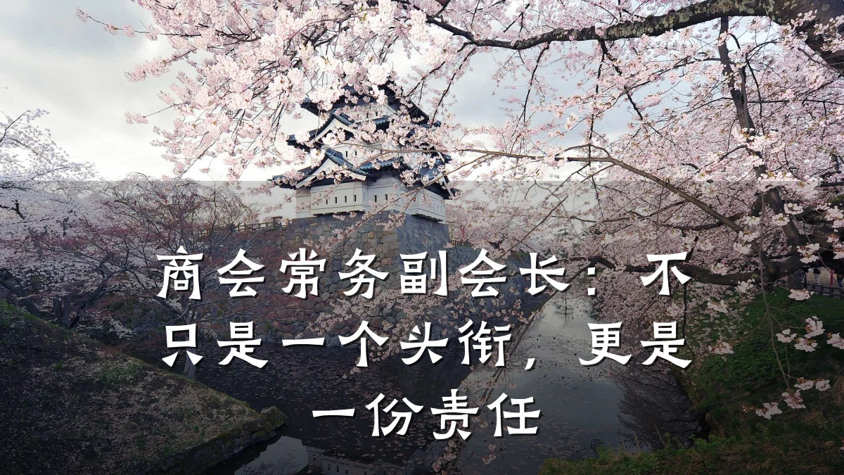 商会常务副会长:不只是一个头衔,更是一份责任