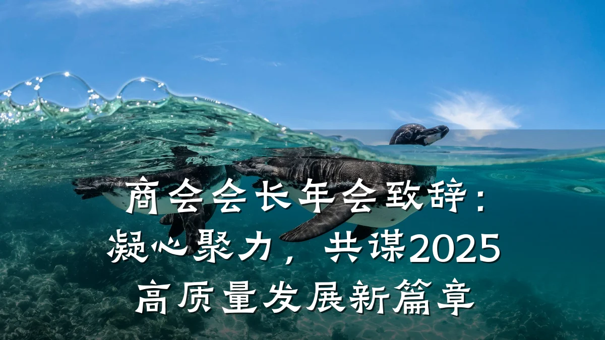 商会会长年会致辞:凝心聚力,共谋2025高质量发展新篇章